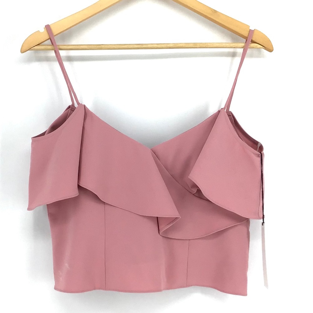 JAYGODFREY Pink Cold Shoulder Crop Top NWT